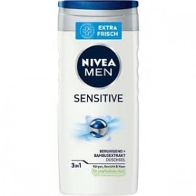 NIVEA MEN Gel douche Sensitive 3 en 1, 250 ml