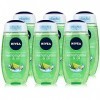 NIVEA Lot de 6 gels douche pour femme Citronnelle et huile 250 ml