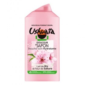 Ushuaïa Douceur du Japon Douche Soin Lait de Riz & Fleur de Sakura, 300ml
