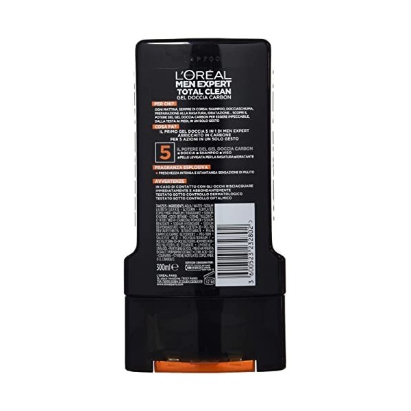 LOréal Paris Men Expert Gel Douche, 300 ml Total Clean