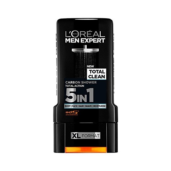 LOréal Men Expert Shower Gel 300ml Total Clean, Single Unit lemballage peut varier 