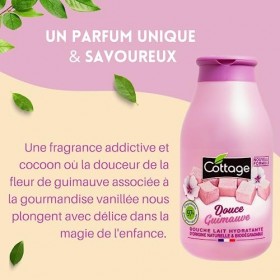 Cottage – Douche Lait Hydratante – Douce Guimauve – 97 % D’Ingrédients D’Origine Naturelle – Made in France – 250 ml