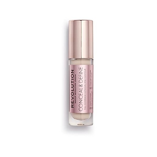 Makeup Revolution, Conceal & define, Anti-Cernes, C3, 4ml