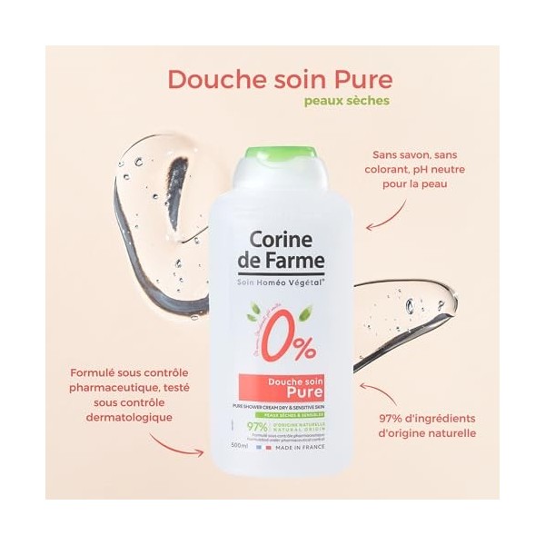 Corine de Farme Douche Soin Pure 0%, 500 ml