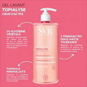 SVR - Gel Lavant Topialyse - Pour Peau sèche - Complexe Ultra-Doux Sans Savon - Hydratation 24h - Anti-Dessèchement - Biodégr