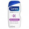 Sanex Biomeprotect Dermo Pro Hydrate Crème de Douche Prébiotique Respectueux du Microbiome Cutané 450 ml, 1 Unité