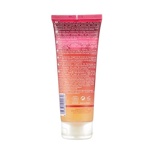 Gel Douche sans sulfates haute tolérance - Douche Délicieuse coulis de framboise - 200 ml