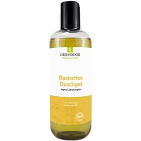 GREENDOOR Gel douche basique gingembre citronnelle 500ml, biodégradable, nature pour votre peau, cosmétique naturelle sans si