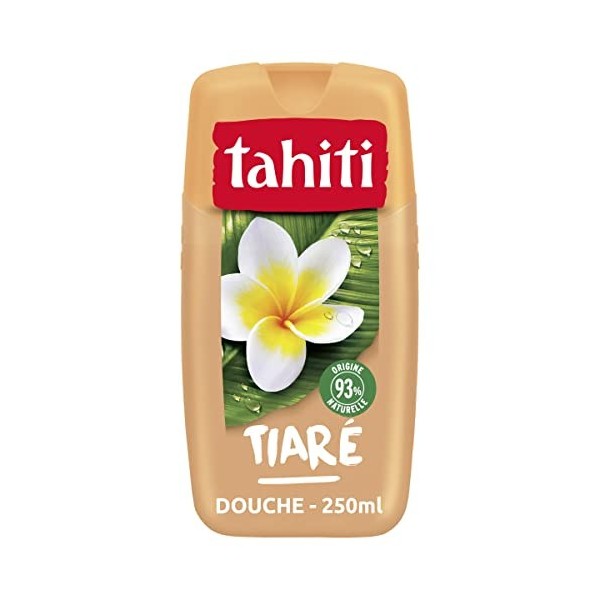 TAHITI - Gel douche Tahiti Tiaré Sensuelle - pH Neutre - Respecte la Barrière de Protection Cutanée Naturelle - Flacon de 250
