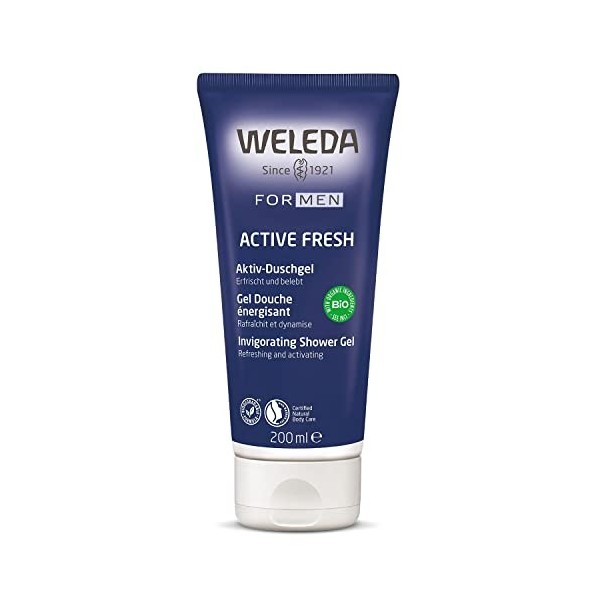 WELEDA - Gel Douche Energisant Homme - À lHuile Essentielle de Romarin - Tube 200 ml