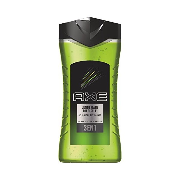 AXE Gel Douche 3en1 Lendemain Difficile, Boost dénergie, Parfum aux agrumes, 250ml - Lot de 3