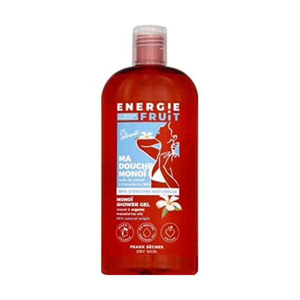 Energie Fruit Douche soin hydratante, ph neutre, huile de monoï et huile de macadamia bio - Le flacon de 500ml