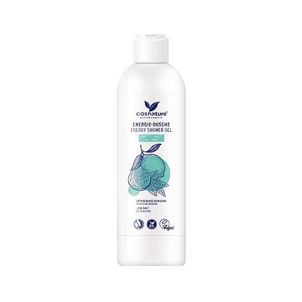 GEL DOUCHE ENERGIE MENTHE & CITRON VERT BIO 250ML COSNATURE