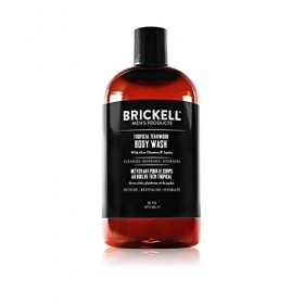 Gel douche nettoyant pour le corps pour hommes Brickell, gel douche nettoyant en profondeur naturel et biologique avec aloès,