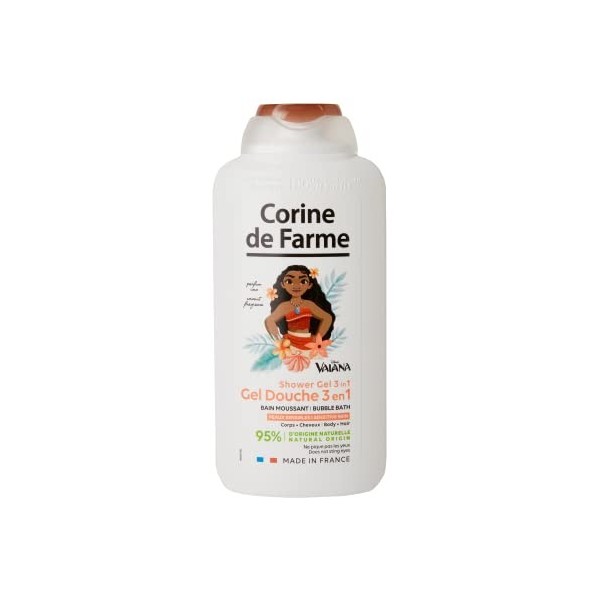 Corine de Farme Vaiana 3en1 Gel Ducha Extra suave para cuerpo/cabello/de baño de espuma, 500 ml