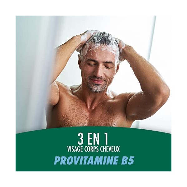 Larbre vert Bien-être Douche Homme 3 en 1 Visage, Corps & Cheveux Provitamine B5 - Pack de 6