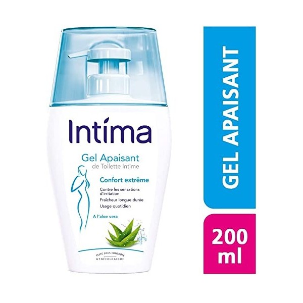 INTIMA - Lot Gel Intime Aloe Vera 200ml et Crème de Douche Hygiène