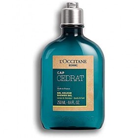 LOCCITANE - Gel Douche Homme CAP CEDRAT - Gel Douche Parfumé - 2EN 1 - Corps & Cheveux - Vegan Formula