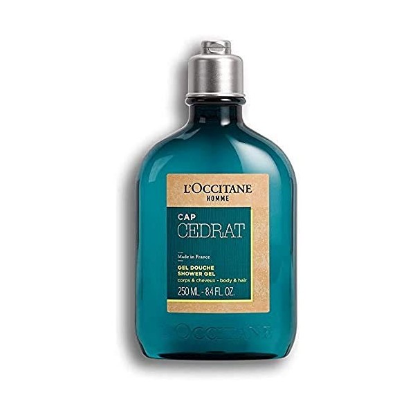 LOCCITANE - Gel Douche Homme CAP CEDRAT - Gel Douche Parfumé - 2EN 1 - Corps & Cheveux - Vegan Formula