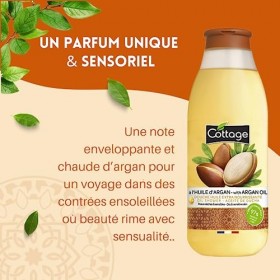 Cottage Gel Douche Huile Extra Nourrissante à lHuile dArgan - Lot de 3 * 560ml- 97% dingrédients dorigine naturelle- Peau
