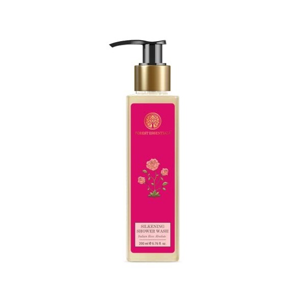 Forest Essentials Indian Rose Absolute Silkening Shower Wash, 200ml