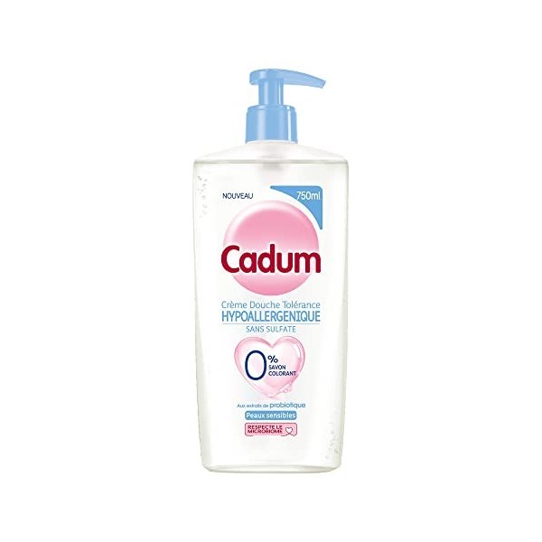 Cadum Crème Douche Tolérance Hypoallergénique Sans Sulfate Probiotique 750ml