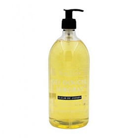 BeauTerra - Gel Douche Surgras 1L - Pour Peaux Sensibles - Sans Savon - Corps et Cheveux - Parfum Bois de Santal - à lHuile 