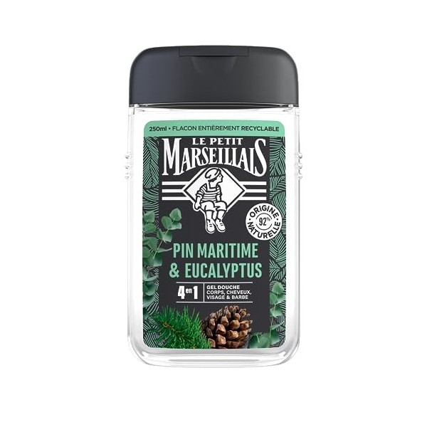 Le Petit Marseillais Gel Douche Homme Pin Maritime & Eucalyptus, 250ml