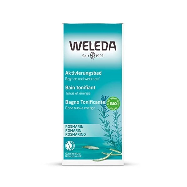 WELEDA - Bain Tonifiant au Romarin - Compatible avec Bains Bouillonnants et Balnéothérapie - Flacon 200 ml