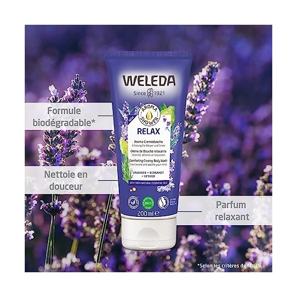 WELEDA - TRIO Aroma shower Relax - Crème de Douche relaxante X2 + Aroma shower Love Crème de Douche harmonisante X1 - Vegan* 