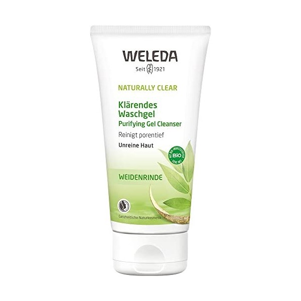 Weleda Bio Naturally Clear Lot de 2 flacons de gel nettoyant clarifiant 100 ml