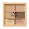NYX Professional Makeup Palette 3C Correctrice, Anti-cernes et Contour, Texture Crémeuse, Teinte : Light 01 Anti-cernes / Co...