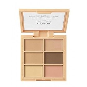 NYX Professional Makeup Palette 3C Correctrice, Anti-cernes et Contour, Texture Crémeuse, Teinte : Light 01 Anti-cernes / Co...