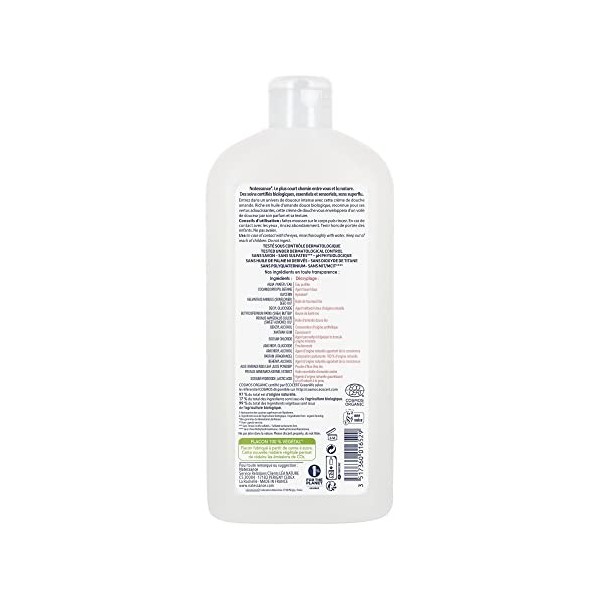 Natessance - Crème de Douche Amande Douce sans Sulfates - Lot de 2