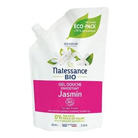 Natessance Gel Douche Envoûtant Jasmin Bio Recharge 650 ml