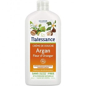 Natessance Hygiène Douche Gel Argan Fleur dOranger sans Sulfates Bio 500 ml
