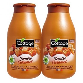 Cottage Douche Lait Hydratante Tendre Caramel 97% dIngrédients dOrigine Naturelle 2x250ml 500 ml 
