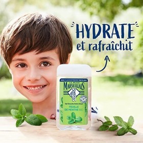 Le Petit Marseillais Gel Douche Extra Doux Feuille de Menthe Flacon 250 ml