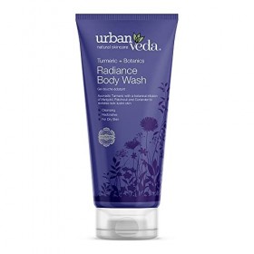 Urban Veda Natural Skincare Gel douche pour peaux sèches et déshydratées au curcuma et aux botaniques 200 ml