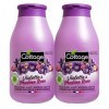 Cottage Gel Douche Lait Hydratante 97% d’Ingrédients d’Origine Naturelle, Lot de 2 * 250 ml - Violette & Praline Rose