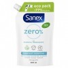 SANEX - Gel douche Zéro % Purifiant - Tous Types de Peau - Eco-Recharge Gel Douche - 500 ml