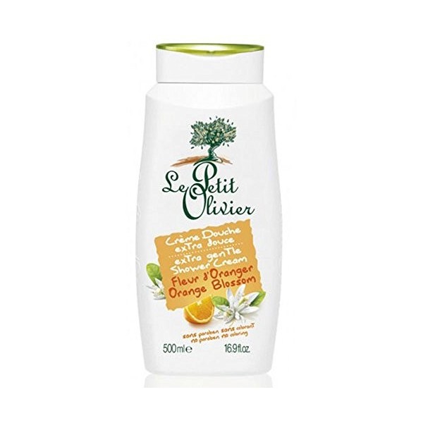 Le Petit Olivier - Crème Douche Extra Douce - Fleur dOranger - Fabriqué en France - Flacon 500 ml