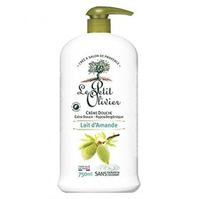 LE PETIT OLIVIER - Crème Douche Lait DAmande 750Ml - Douceur et Hydratation pour une Peau Soyeuse et Nourrie - Lot De 3