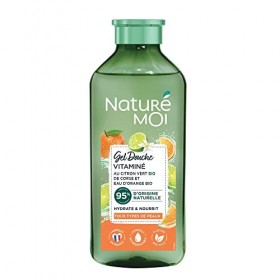 Naturé Moi - Gel Douche Vitaminé - Hydrate et Nourrit - Tous Types de Peaux - Citron et Orange Bio - 95% dOrigine Naturelle 
