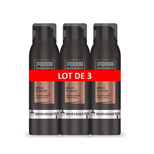 Axe Gel Douche Mousse Homme Copper 200 ml - Lot de 3