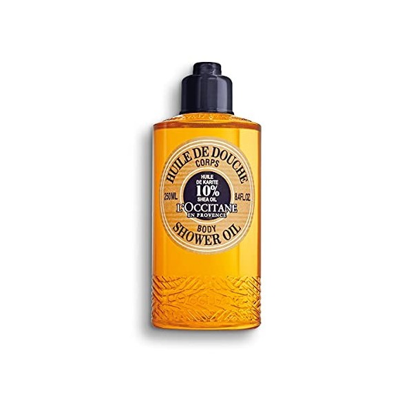 LOccitane Huile de Douche Karité Nettoyante, Hydratante & Adoucissante Peaux Sèches, 100 ml