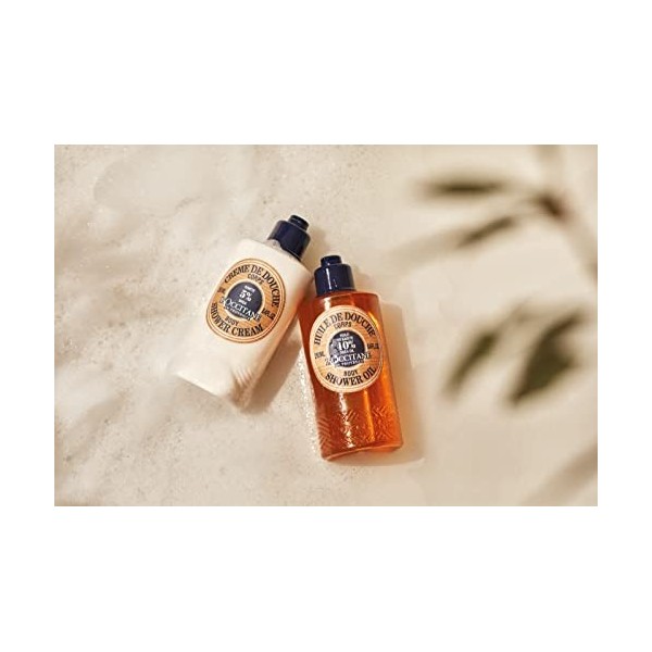 LOccitane Huile de Douche Karité Nettoyante, Hydratante & Adoucissante Peaux Sèches, 100 ml