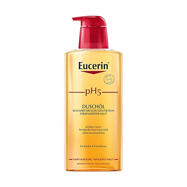 Eucerin pH5 Duschgel bewahrt die Schutzfunktion strapazierter Haut, 400 ml Gel