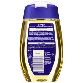 Nivea Douche Huile Naturelle Nutrition Intense en Paquet de 6 x 200 ml, Bain moussant nourrissant à base dhuiles naturelles 