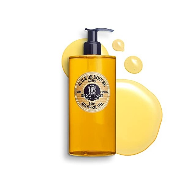 LOccitane huile de douche corps karité avec 10% huile de karité- 500 ml